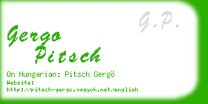 gergo pitsch business card